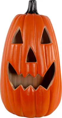 Produktbild von Riesengroßer Ovaler Halloween Kürbis mit LED Beleuchtung 55 cm