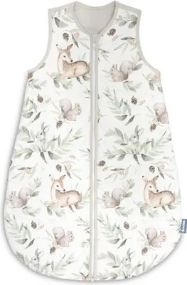 Produktbild von SENSILLO Babyschlafsack 0-9 Monate - Wärmeisolierung - Größe S 45x70 - Graue Hirsche