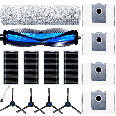 Produktbild von Ersatzteil-Set für Ecovacs Deebot X8 PRO OMNI/X8 OMNI/T80 OMNI, 1 Rollenbürste, 1 Flaumroller, 4 Filter, 4 Staubbeutel, 4 Seitenbürsten