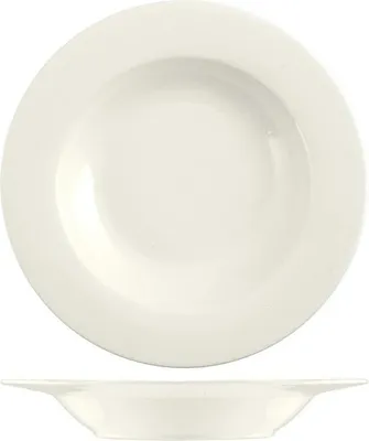 Produktbild von H&h 12er Set Suppenteller aus New Bone China 21cm