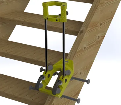 Produktbild von FAMAG Treppenbau-Bohrständer schwenkbar bis 45° | Inklusive Spannvorrichtung | Mobile Halterung aus Aluminium für Bohrmaschinen & Akkuschrauber | kompakt, robust & leicht | Delta-F 1406.322