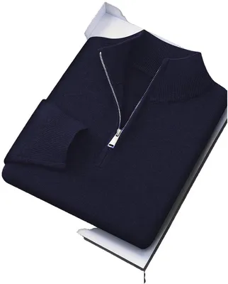 Productafbeelding van Currero Quarter Zip Heren Bloem marine M