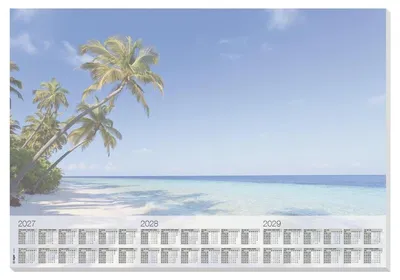 Obrázok produktu pre SIGEL H7470, podložka pod písací stôl "Beach", modrá, papier, 59,5 x 41,0 cm, 30 listov