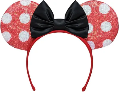 Produktbild von Disguise Disney Minnie Mouse Pailletten-Ohren-Haarreif, offiziell lizenziert von , bequeme Passform mit detailreichem Design, kombinierbar mit Verkleidungen, Karnevalskostüm-Kopfband, Kind, Weiblich, 3 Jahr(e), Minnie Mouse, Disney
