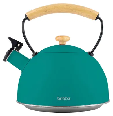 Obrázok produktu pre Briebe Nordic Kettle Indukčná kanvica 2,3 l Nerezová oceľ, drevená rukoväť Zelená