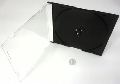 Zdjęcie produktu dla Pudełka na płyty CD, ultracienkie, czarne, 10 sztuk, przeznaczone do płyt CD
