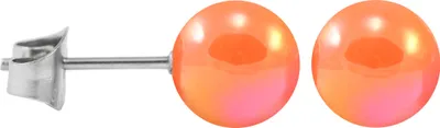 Produktbild von Ohrstecker Chirurgenstahl Acrylkugel in schimmernden Farben Größe - 5 mm Farbe - Orange