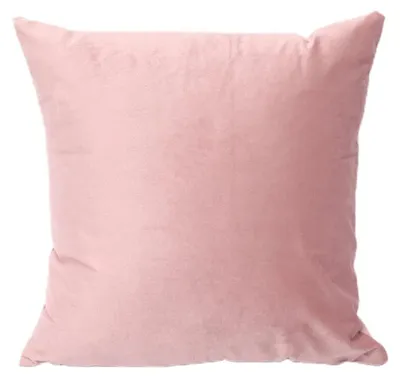 Samt Kissenbezüge 2er Set 45x45 cm versteckter Reißverschluss rosa