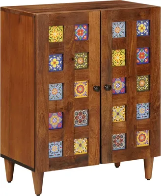 Produktbild von Sideboard Walnuss 60 x 33 x 75 cm Massivholz Mango
