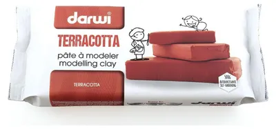Obrázek produktu pro Samotvrdnoucí modelovací hmota DARWI 500 g – terakota