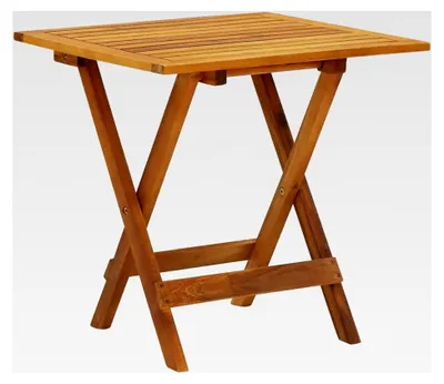 Produktbild von Beistelltisch aus Akazienholz, klappbar, 46x46x47 cm für Garten, Terrasse, Wohnzimmer und Schlafzimmer