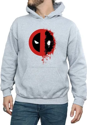 Produktbild von Deadpool - Kapuzenpullover Logo für Herren BI1254 (L) (Grau)
