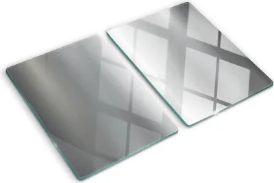 Obrázok produktu pre Sklenená ochranná doska – Kryt varnej dosky – Kryt na indukčnú dosku – 2x40x52 cm  – Rýchle čistenie – Tvrdené sklo – Kovové pozadie