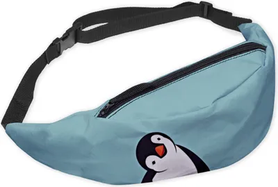 Produktbild von Modische Gürteltasche Sporttasche Bauchtasche mit Reissverschluss Hüfttasche Pinguin