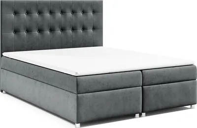 Produktbild von Best for Home Boxspringbett mit Bettkasten Trinity K-6 Bonellfederkern inkl. Topper, mit Lieferung, Aufbau & Entsorgung 140x200-Graphit