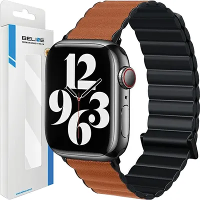 Immagine prodotto di Cinturino Beline Apple Watch Magnetic Pro 38/40/41Mm Nero/Marrone Box