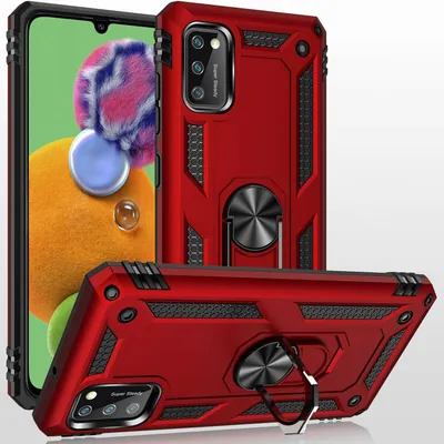 Produktbild von Slim Case mit 360 Grad Ring Ständer Schutzhülle Kickstand Handyhülle Magnetische Autohalterung kompatibel mit iPhone 13 Pro Rot