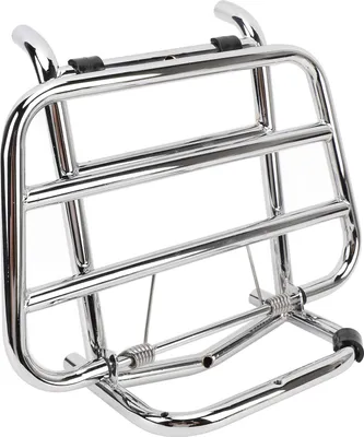Obrázok produktu pre Predný nosič batožiny na motorku zo železa, odolný proti poškriabaniu, nosič batožiny, polica, náhradný pre Vespa Primavera 150 Sprint, všetky roky, chróm