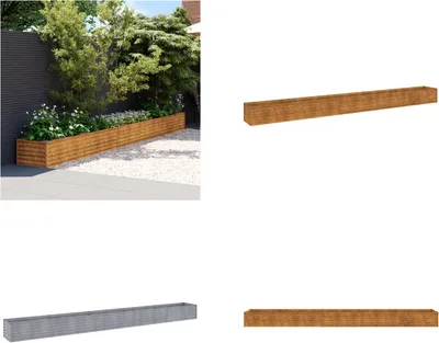 Obrázok produktu pre vidaXL Zvýšený záhon 482x50x36 cm Corten oceľ - Zvýšený záhon - Zvýšený záhon - Kvetináč