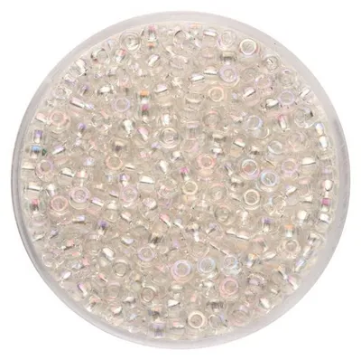 Produktbild von Glorex Rocailles Perlen 2,6 mm 17 g Rainbow kristall