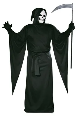 Produktbild von Sensenmann Grim Reaper Kostüm als Klassiker für die Halloween Party | One Size