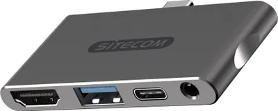 Produktbild von SITECOM USB-C Multiport Mobile Adapter with USB-C Power Delivery 100W