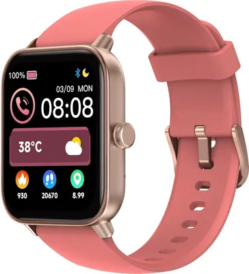 Produktbild von TOOBUR Damen-Smartwatch mit Alexa & Telefonfunktion, 1.8" Fitnessuhr, 100+ Sportmodi, 24/7 Puls, Schlaf & Stress, IP68, Android/iOS