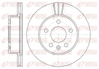 Produktbild von 2x REMSA Bremsscheibe 6460.10 vorne passend für MERCEDES-BENZ VITO Bus (638)