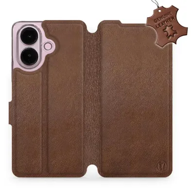 Produktbild von Echtleder Handyhülle für Vivo V60 Lite 5G, Mobiwear Leather, Braun