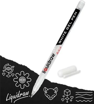 Productafbeelding van Gel pennen voor kunst - Zwart papier 0.8mm fine point gel pen voor kunstenaars - Hoogtepunten - Tekenen - Witte
