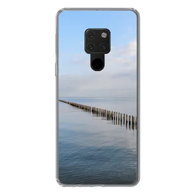 Produktbild von MuchoWow® Handyhülle Schutzhülle Hülle für Huawei P40 Lite Nordsee - Wolken - Wasser Silikon Softcase Handy Hülle - Handy