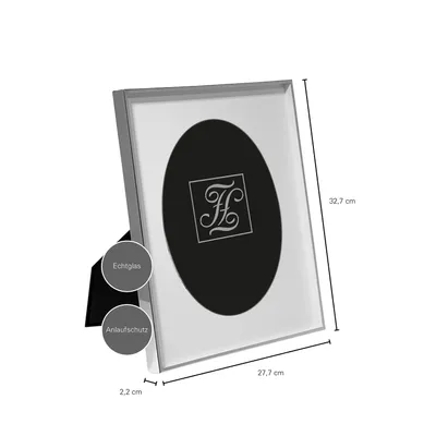 Produktbild von Fink PIA, Bilderrahmen 20x25 cm, Glas, versilbert, Stahl, silberfarben, L. 2.2 cm, B. 27.7 cm, H. 32.8 cm 133164