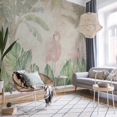 Produktbild von Vlies Fototapete - Birds in the Jungle 200x140 cm Blätter b-C-10384-a-a