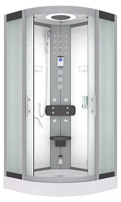 Produktbild von Dampfdusche Dusche Duschkabine D58-00M3-EC Duschtempel Sauna 80x80 cm