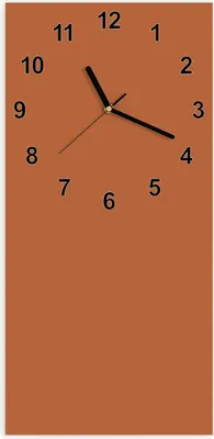 Produktbild von Wanduhr aus Glas mit Motiv Brauner Hintergrund- 30 x 60 cm - inkl. Aufhängesystem