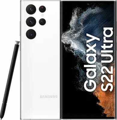 Produktbild von Samsung SM-S908BZWDEUB Samsung Galaxy S22 Ultra 5G 128GB phantom white