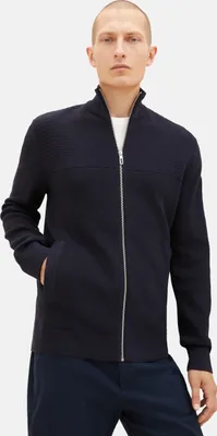 Produktbild von TOM TAILOR STRUCTURE MIX KNIT JACKET Herren Strickjacke