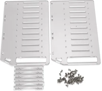 Image de Solution de refroidissement pour disques durs 3.5" Hard Drive Cage Rack Mount Hard Drive Drive Enclosure 4/6/8/10 Bay Acrylic DIY