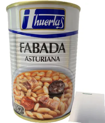 Produktbild von huertas Fabada Asturiana (Bohneneintopf Asturiana Art) (415g Konserve) + usy Block