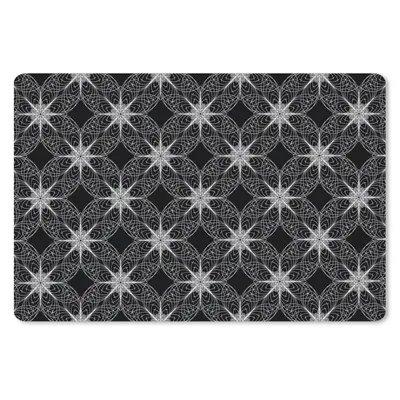 Produktbild von MuchoWow® Mauspad Mousepad Kompass - Muster - Schwarz und Weiß 27x18 cm - Mousepads - Maus Mat - Pad - Mausunterlage - Büroartikel - Desk Matten