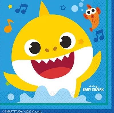 Zdjęcie produktu dla "Baby Shark" | Servietten 16Stk./33x33cm