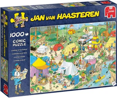 Produktbild von Jumbo Jan van Haasteren Puzzle - Camping in the Forest 1000 dielikov