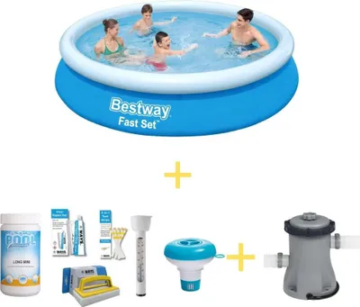 Obrázek produktu pro Bestway Pool - Fast Set - 366 x 76 cm - včetně servisního balíčku WAYS a filtračního čerpadla