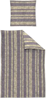 Produktbild von Irisette Flanell Bettwäsche Alpaka 8468-11 Streifen Paisley 135x200