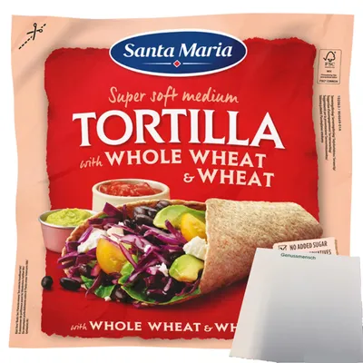Produktbild von Santa Maria Tortillia Whole Wheat (320g Packung) + usy Block