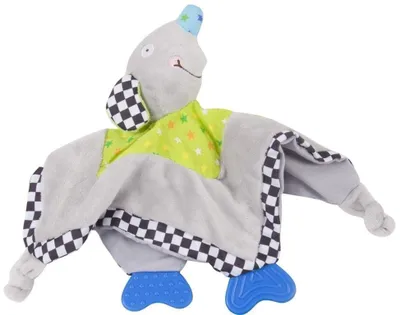 Produktbild von Graues Kuscheltier mit Maus und Beißring, ab 6 Monaten, Sun Baby