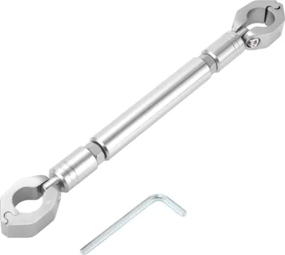 Produktbild von Motorrad Querlenker, Lenker 31cm / 12,20" Motorrad Lenkererweiterung mit kleinem Schraubenschlüssel Silberton, 1 Set