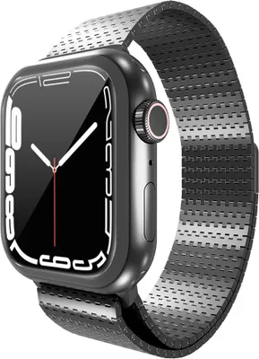 Produktbild von Strap-it Apple Watch Metall Mesh Armband (Schwarz) - Große: 42 - 44 - 45 - 49mm