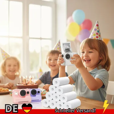 Produktbild von Kinder Kamera Sofort Druck Nachfüllung für Bild Thermo Bpa Frei 57x25mm Weiß