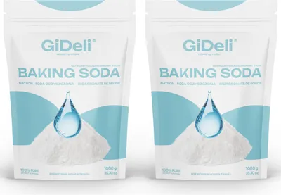 Image de GiDeli Natron Pulver 2kg Bicarbonate de soude E500ii Natriumbicarbonat